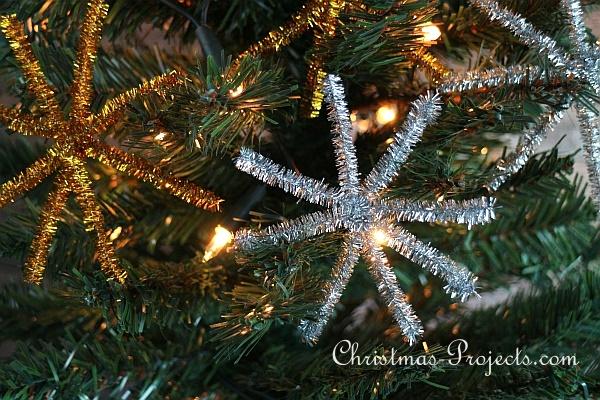 Chenille Snowflakes Tree Decoration