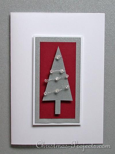 Christmas Card - Beaded Christmas Tree a