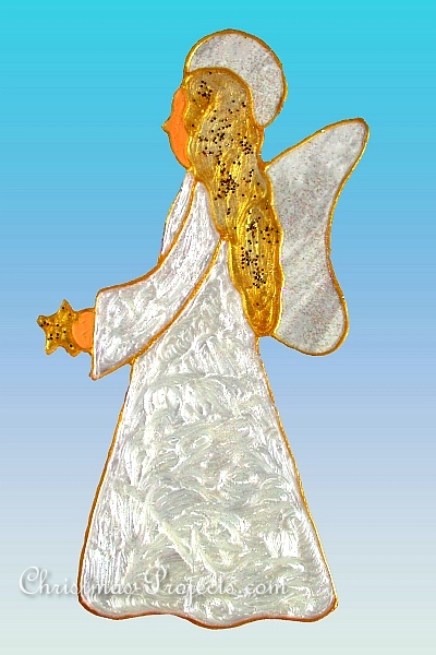 Christmas Craft - Glass Cling Angel 