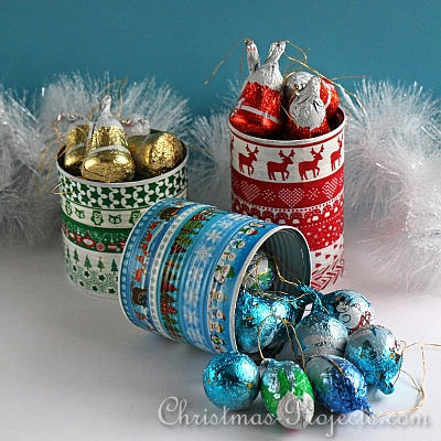 Christmas Craft - Upcycling Cans to Use as Christmas Gifts