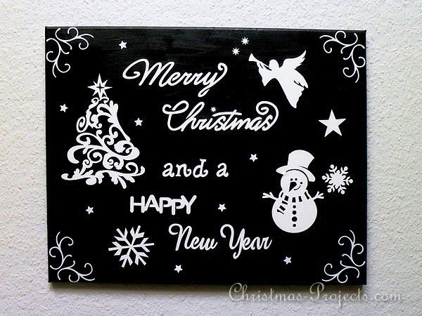 Faux Chalkboard Christmas Sign