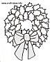 Holly Wreath Coloring Book Page