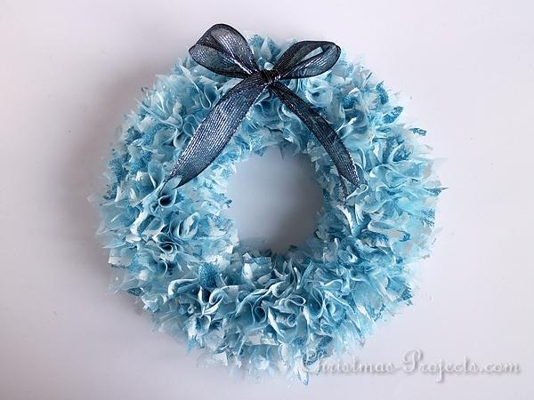 Icy Blue Winter Wreath