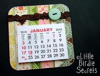 Mini Calendar Magnets - Mini Birdie Secrets