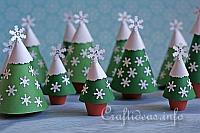 Paper Crafts for Christmas - Advents Calendar with Clay Pot Trees 