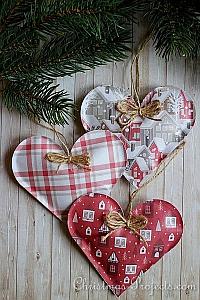 Puffy Paper Heart Ornaments 