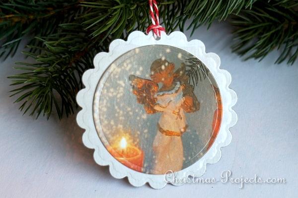 Recycled Christmas Card Ornament
