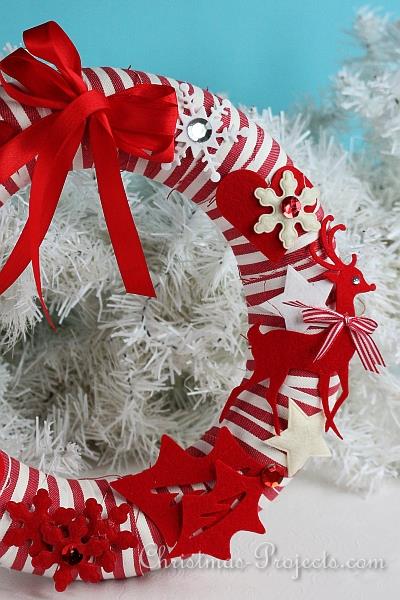 Red and White Christmas Wreath 2