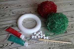 Scrubby Yarn Wreath Materials
