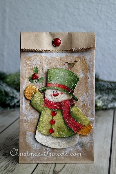 Snowman Gift Bag Craft