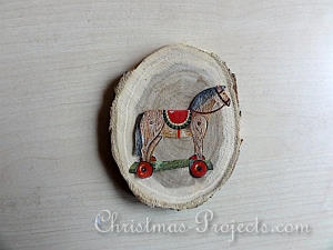 Tutorial - Wood Slice Christmas Tree Ornaments 3