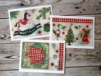 Vintage Christmas Cards Set 