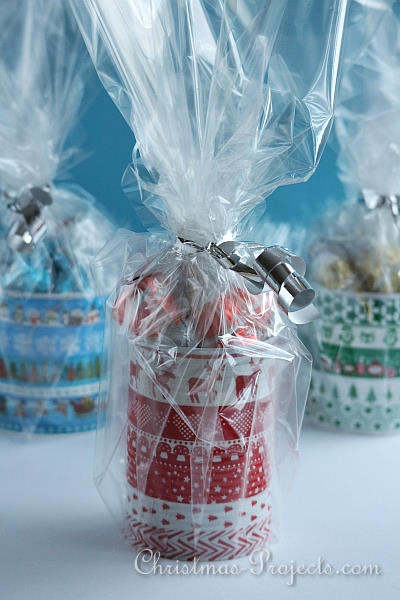 Washi Tape Christmas Can - Upcycling Craft Idea
