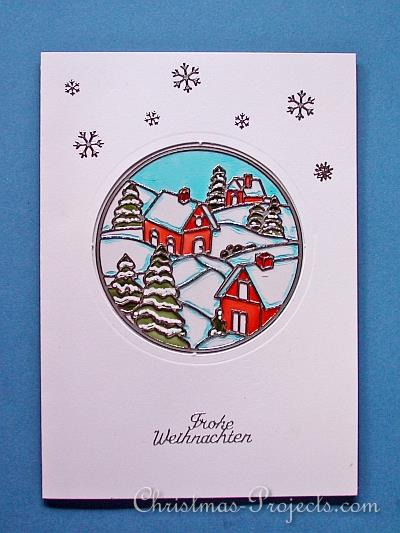 Weihnachtskarte mit Sticker-Motiv 1