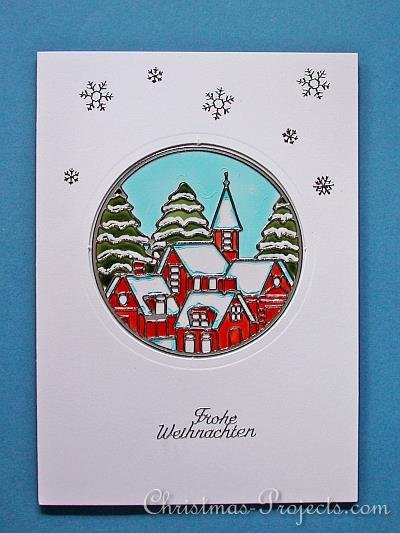 Weihnachtskarte mit Sticker-Motiv 2