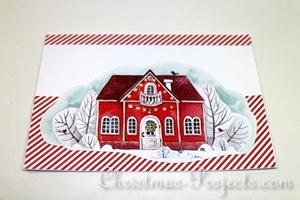 Winter House Card Tutorial 3