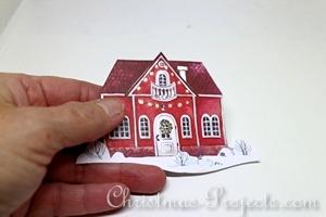 Winter House Card Tutorial 4