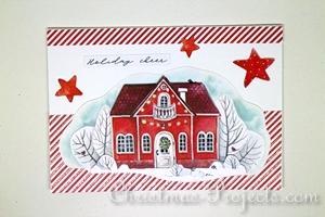 Winter House Card Tutorial 7