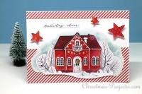 Winter House Christmas Card 