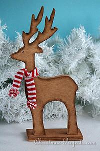 Wooden Reindeer Christmas Decoration 200